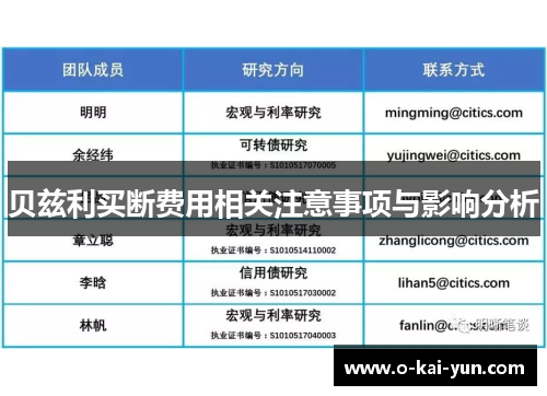 贝兹利买断费用相关注意事项与影响分析 贝兹利买断费用相关注意事项与影响分析