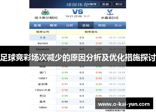 足球竞彩场次减少的原因分析及优化措施探讨 足球竞彩场次减少的原因分析及优化措施探讨